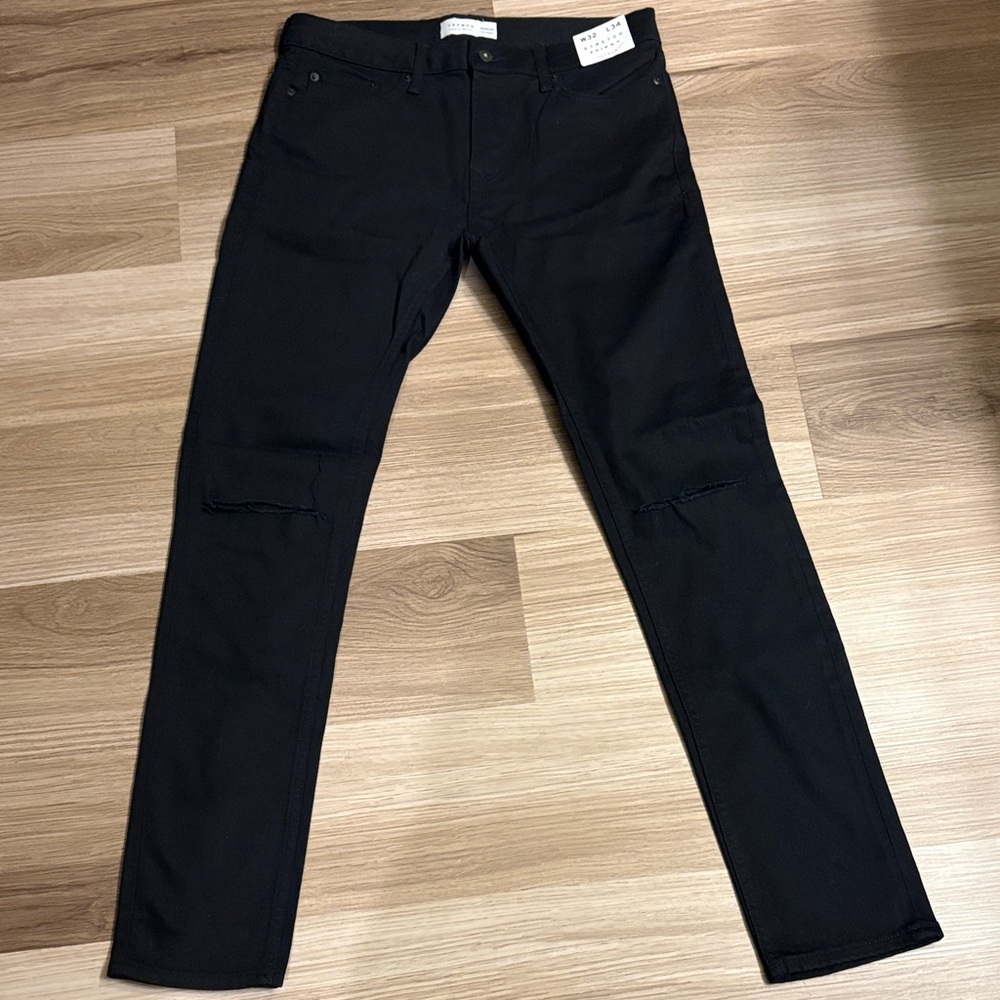 Topman Men's Black Stretch Skinny Jeans 32x34
